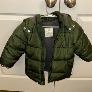 Baby Gap hooded coat, size listed as 3 years old. Very good condition.